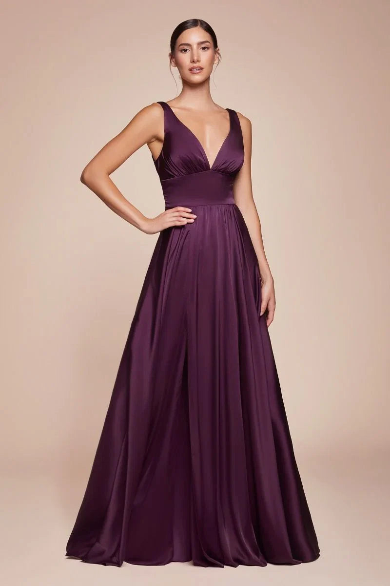 Kinsley Gown Soft Satin A line Dress