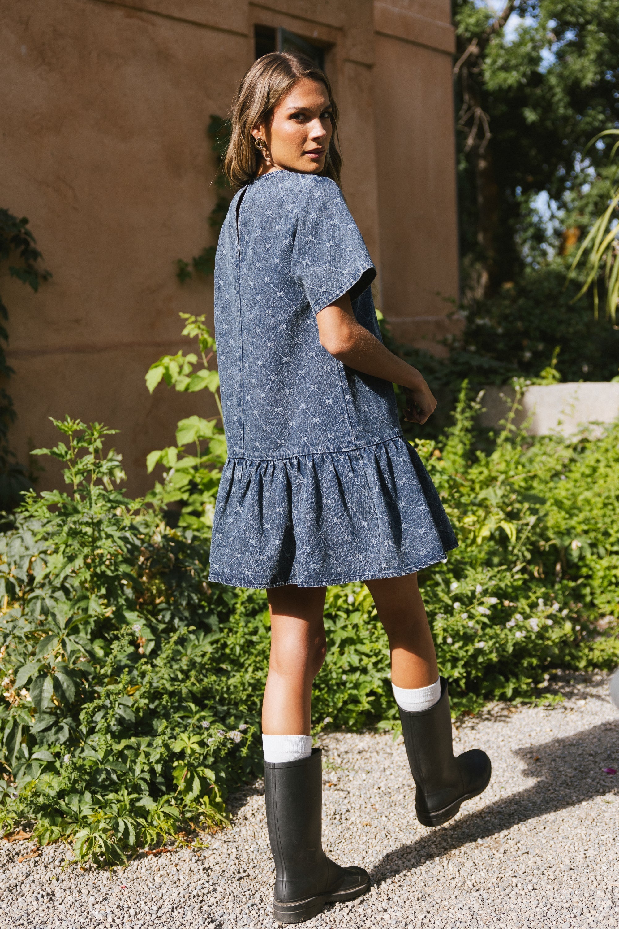Zaida Bow Baby Doll Dress FINAL SALE