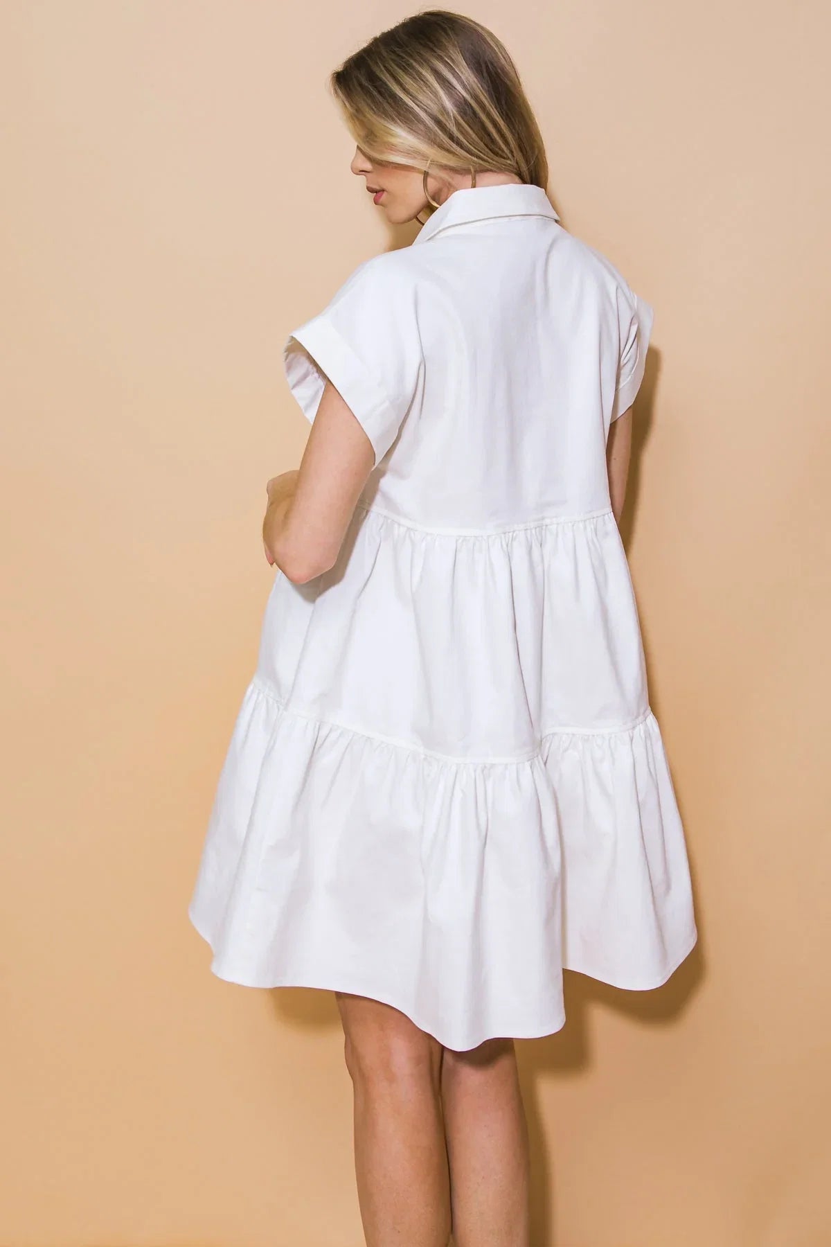 TIMELESS BEAUTY WHITE SWING DRESS