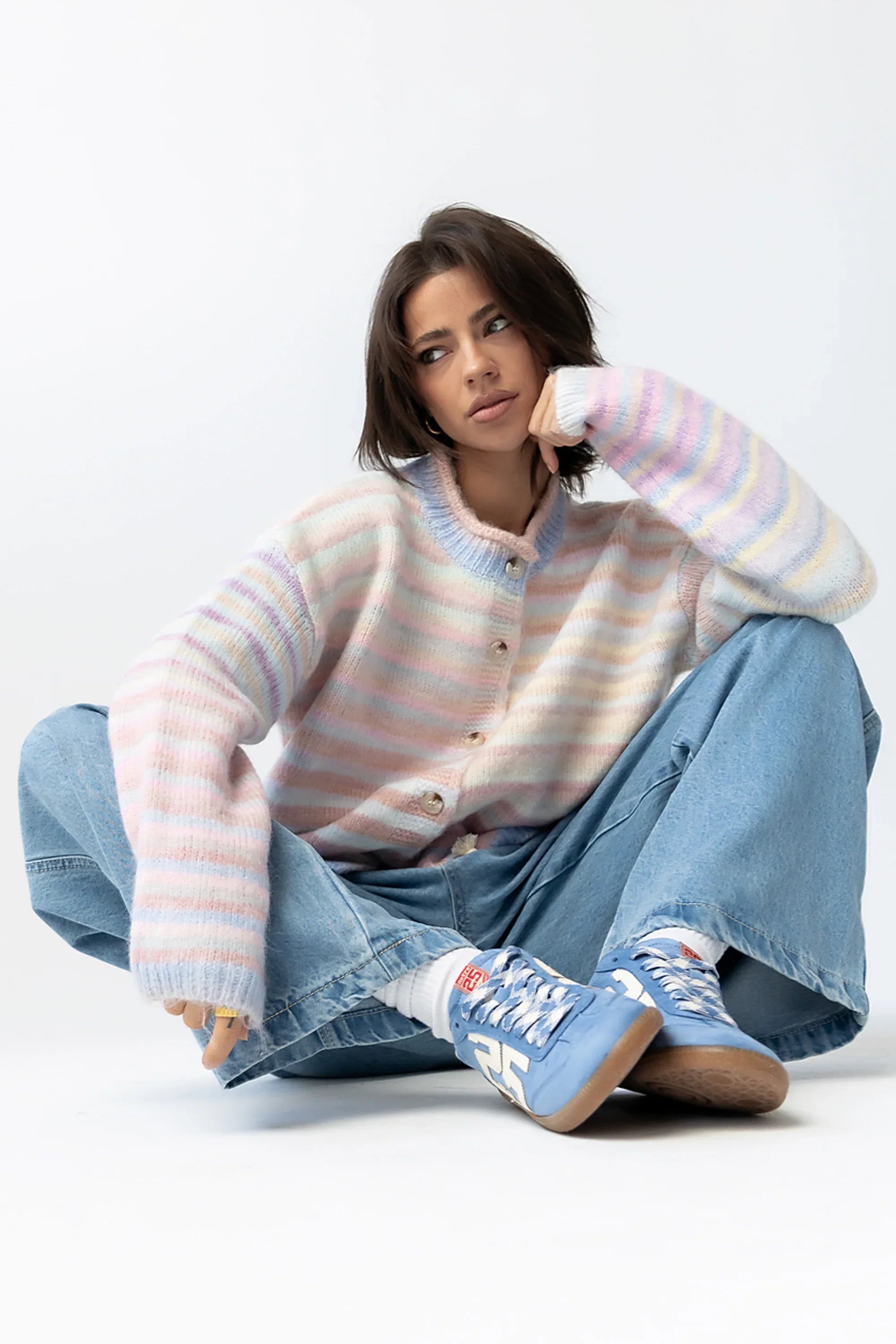 Emmy Knit Cardigan in Pink