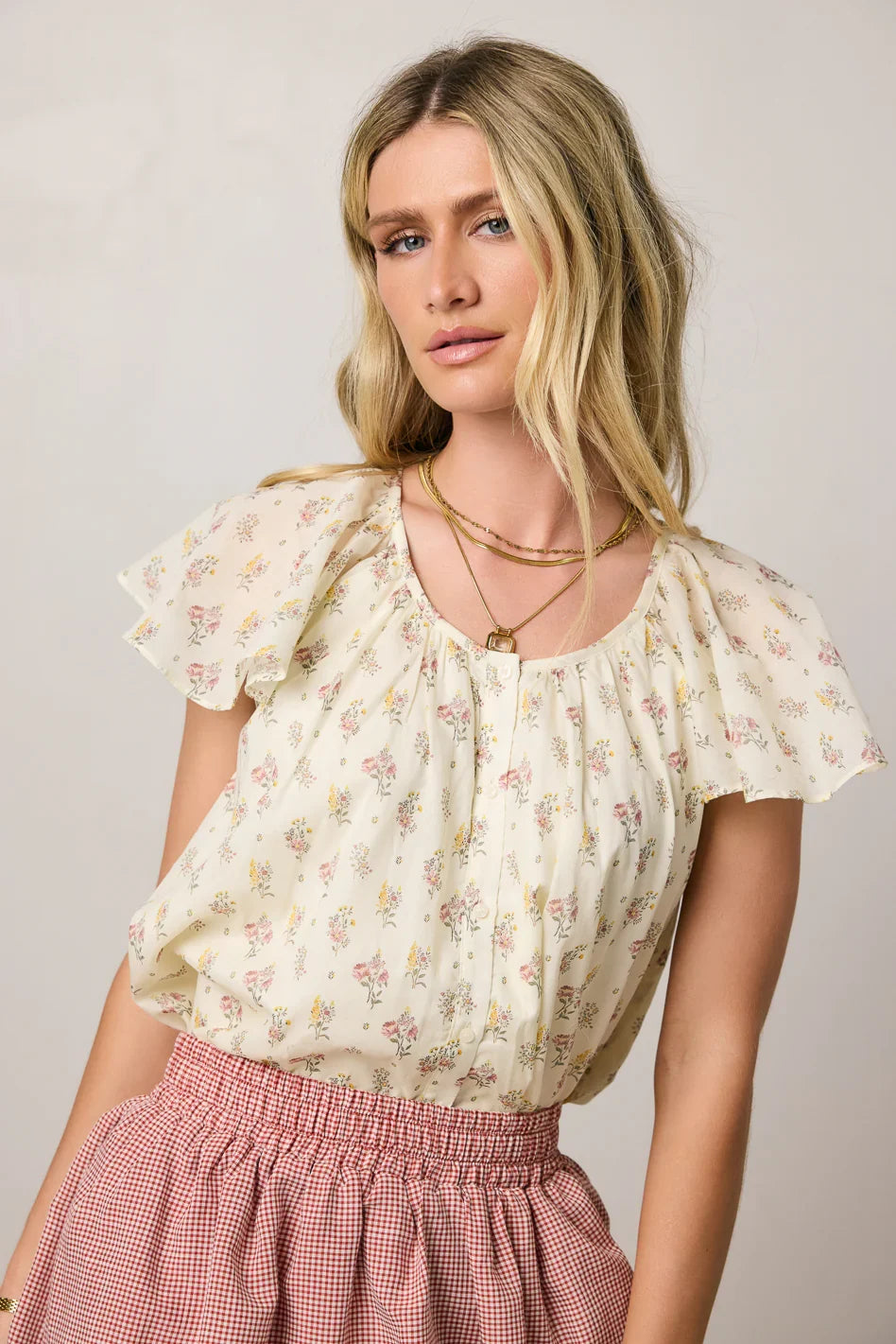 Terry Floral Blouse FINAL SALE