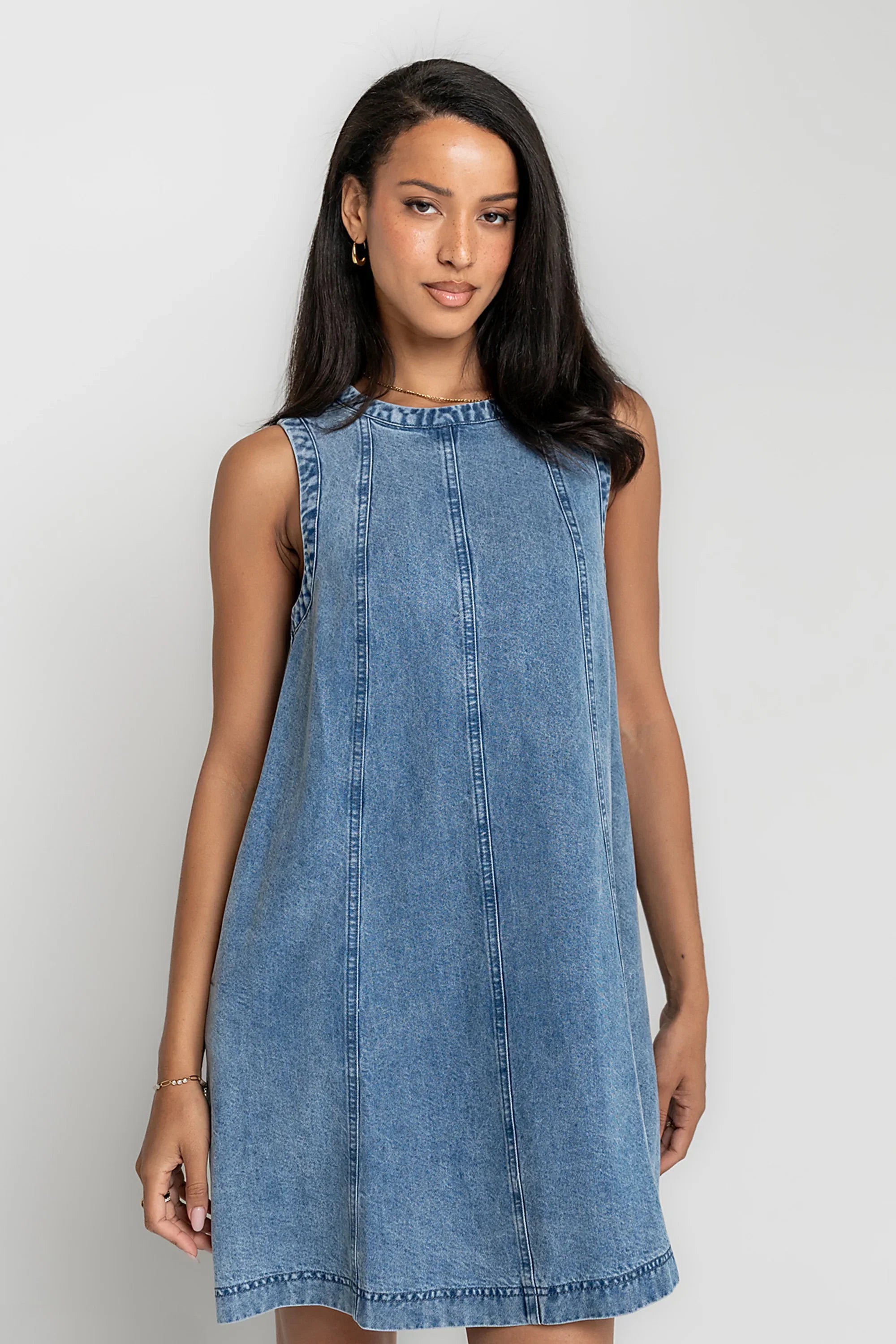 Elyse Sleeveless Denim Mini Dress