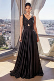 Marlena Gown A Line Keyhole Soft Satin Dress