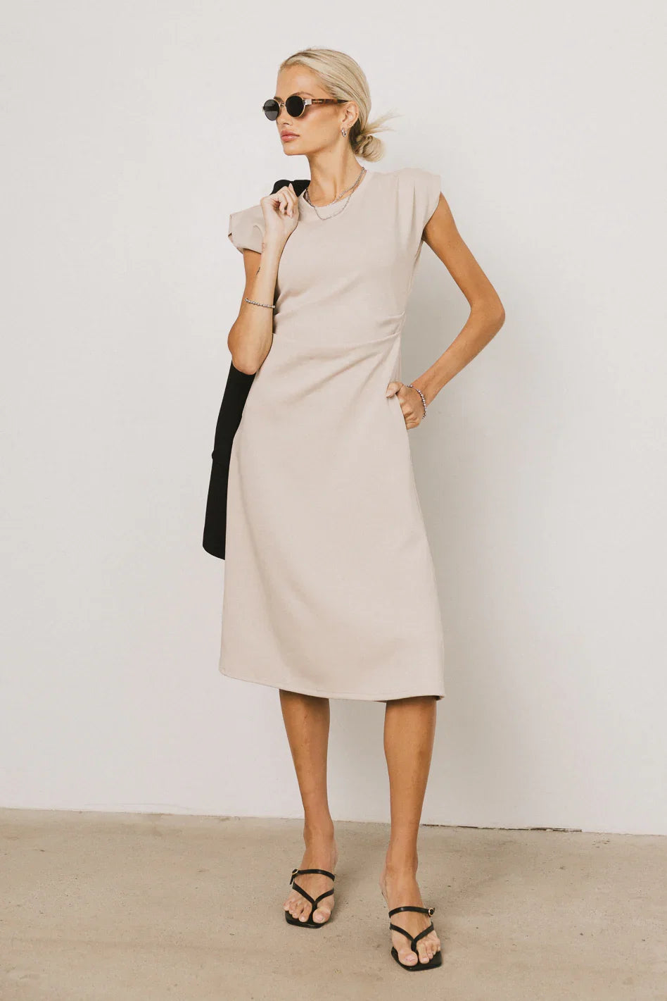 Kyra Midi Dress in Khaki FINAL SALE