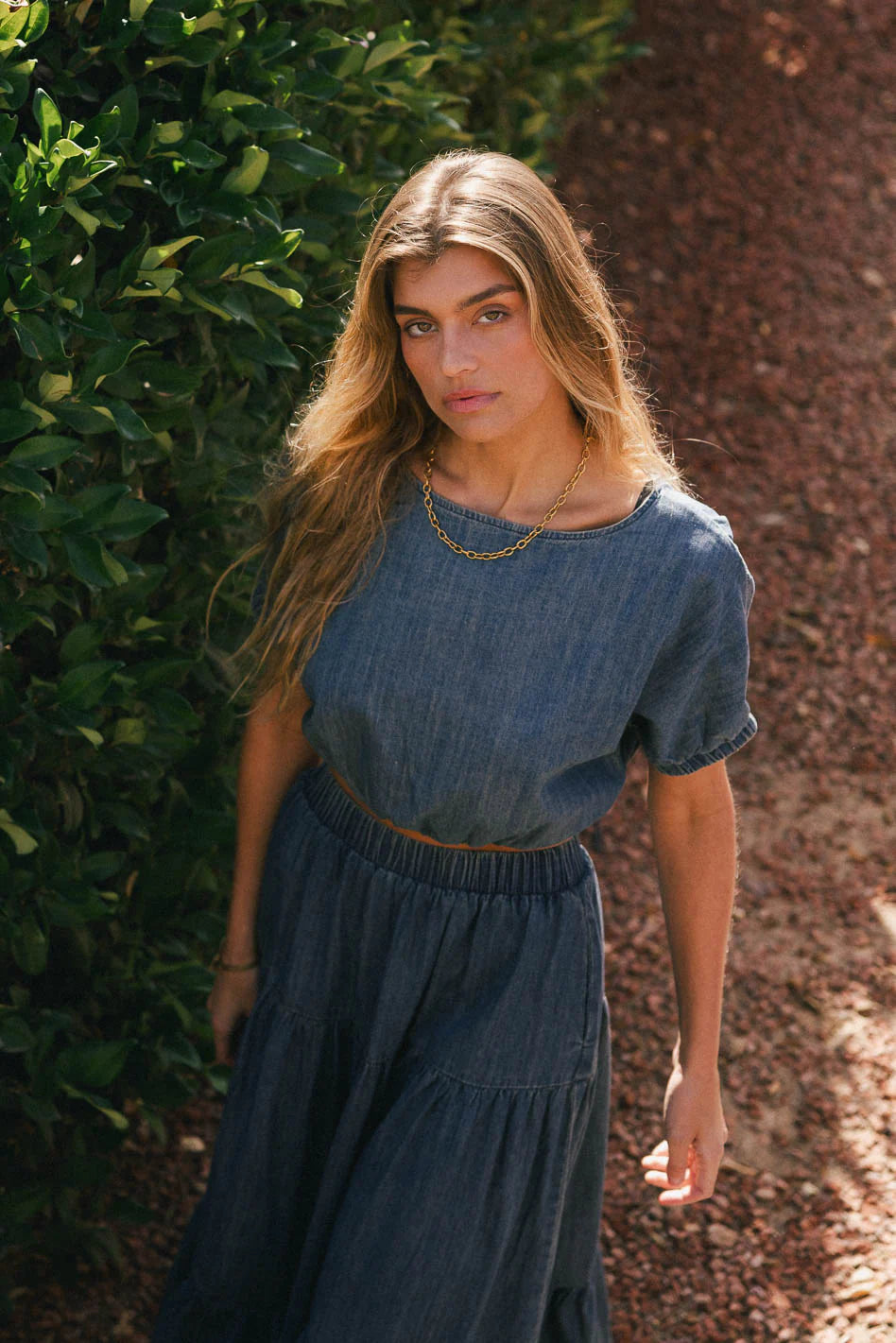 Kiera Denim Top FINAL SALE
