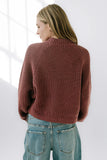 Shayla Knit Sweater in Burgundy FINAL SALE