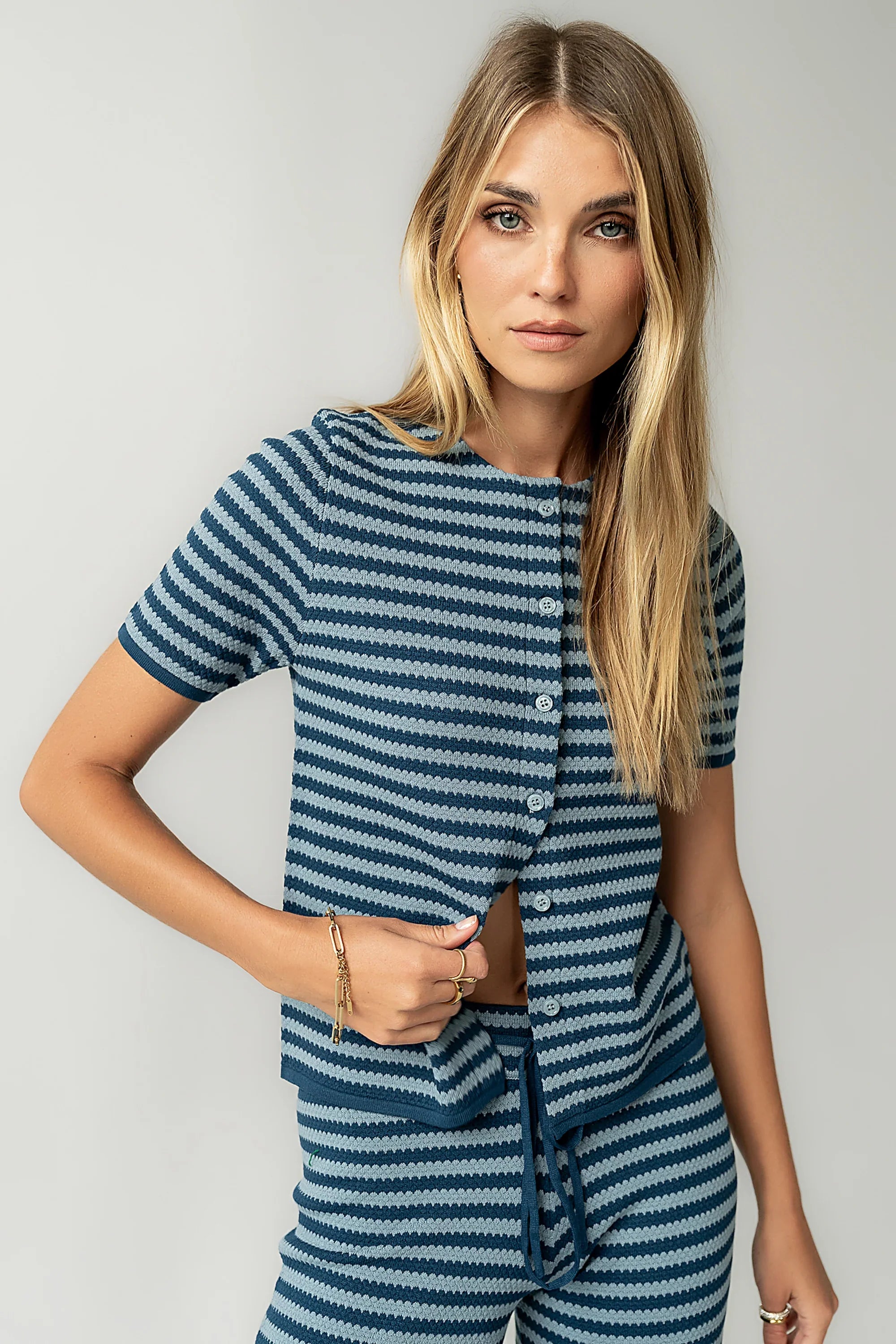 Ireland Striped Top in Blue FINAL SALE