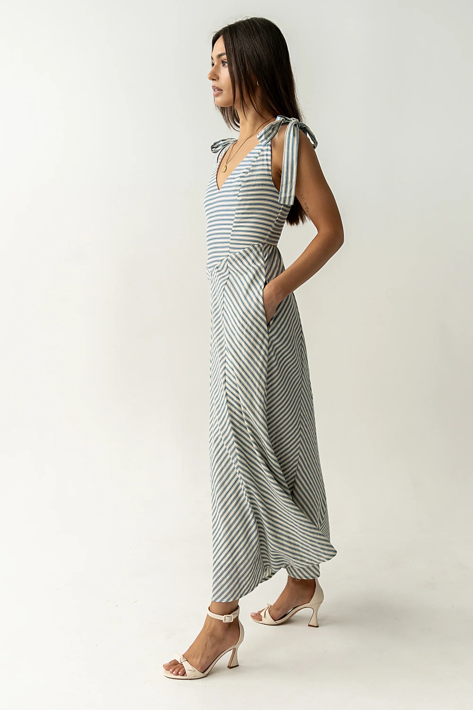Michelle Striped Maxi Dress