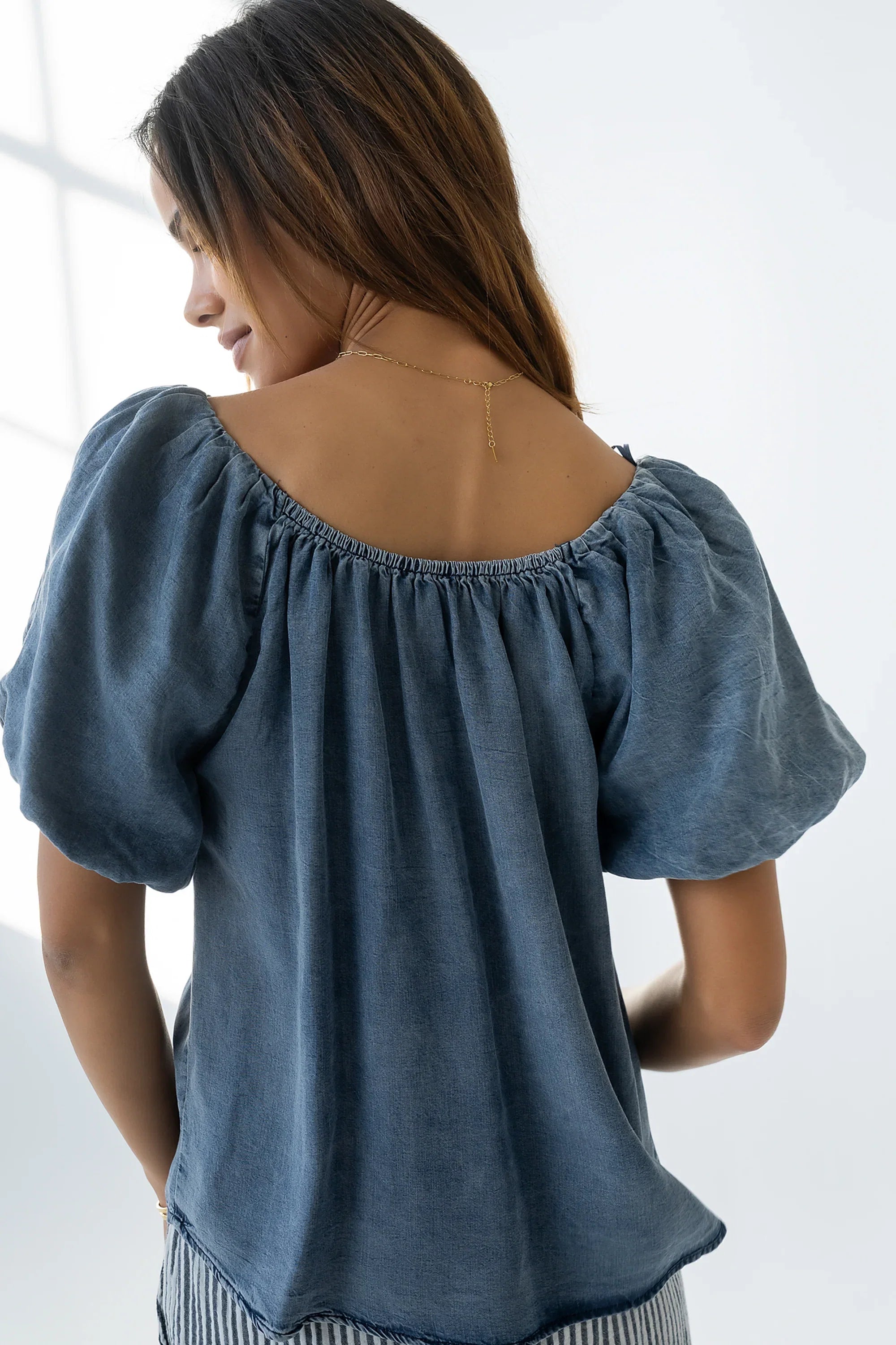 Nora Denim Blouse