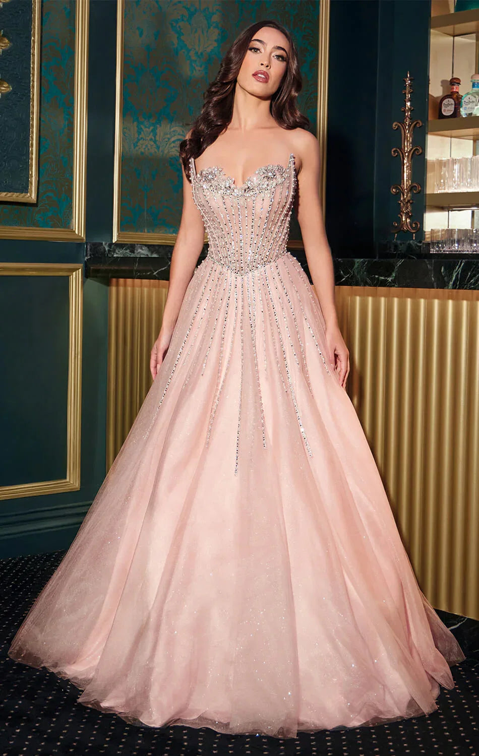 AUGUSTINE GOWN STRAPLESS GOTHIC BALL GOWN
