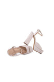 Ivory Chunky Heeled Ankle Strap Platform Sandal