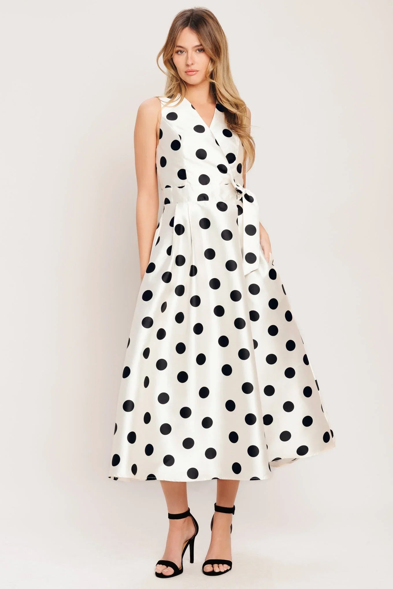 CAFÉ NOIR POLKA DOT MIDI DRESS FINAL SALE