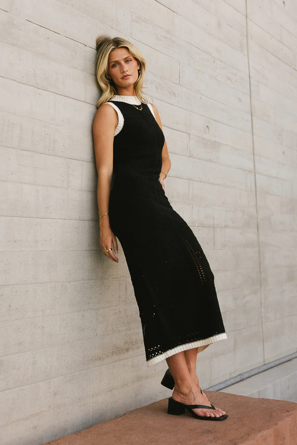 Xavia Knit Maxi Dress in Black FINAL SALE