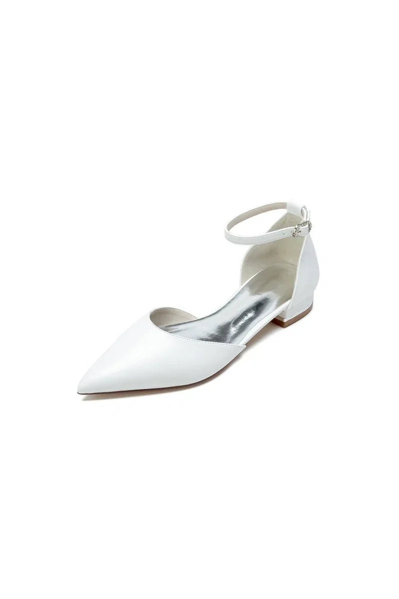 Simple Ankle Strap Buckle Kitten Heels