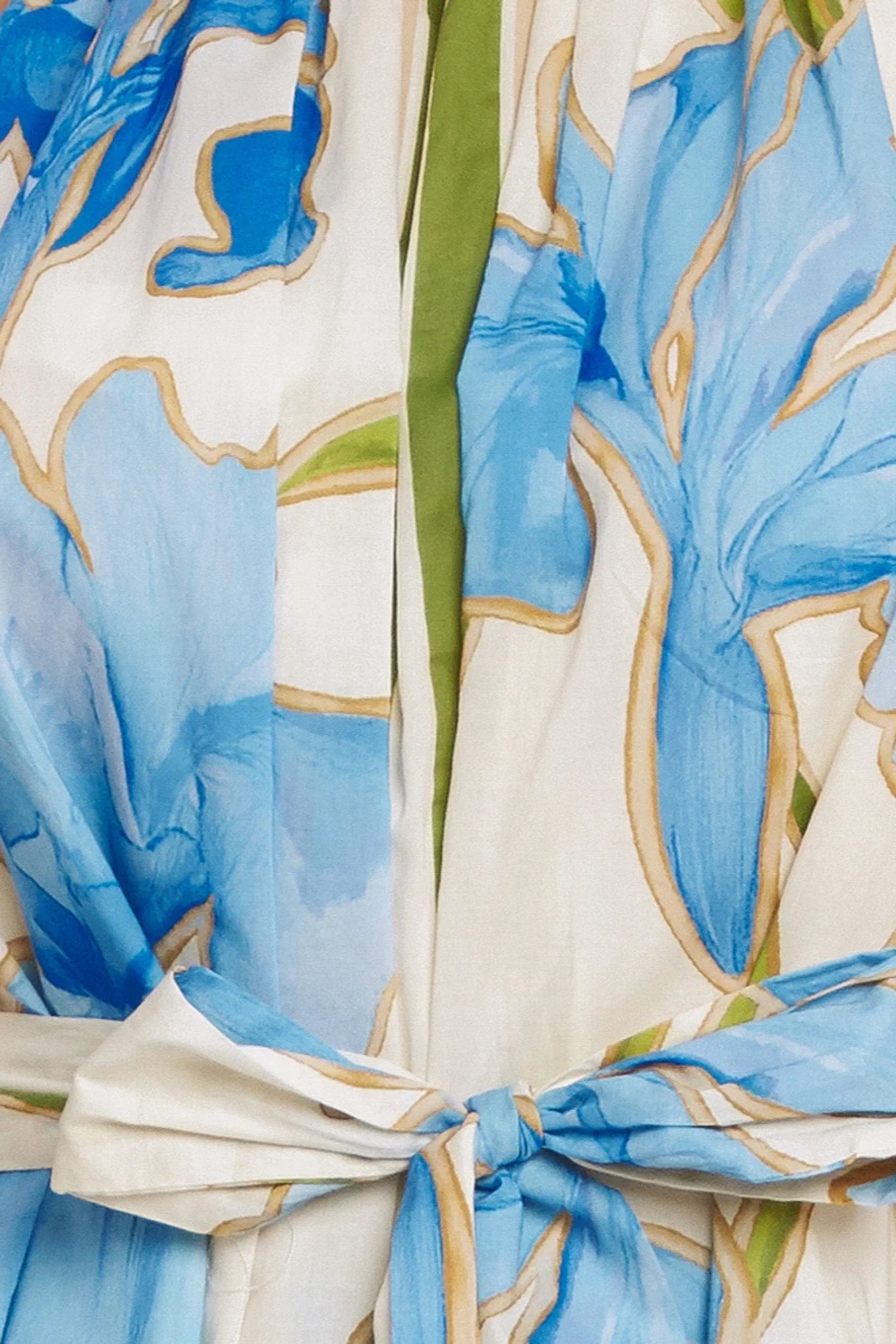 AZURE BLOOM HALTER MINI DRESS