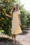 Austia Midi Dress in Yellow
