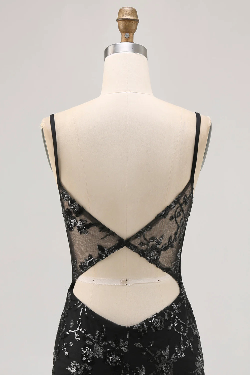 Dark Green Sequins Sheer Corset Tight Short Homecoming Dress