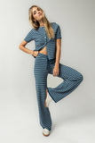 Ireland Striped Wide Leg Pants in Blue FINAL SALE