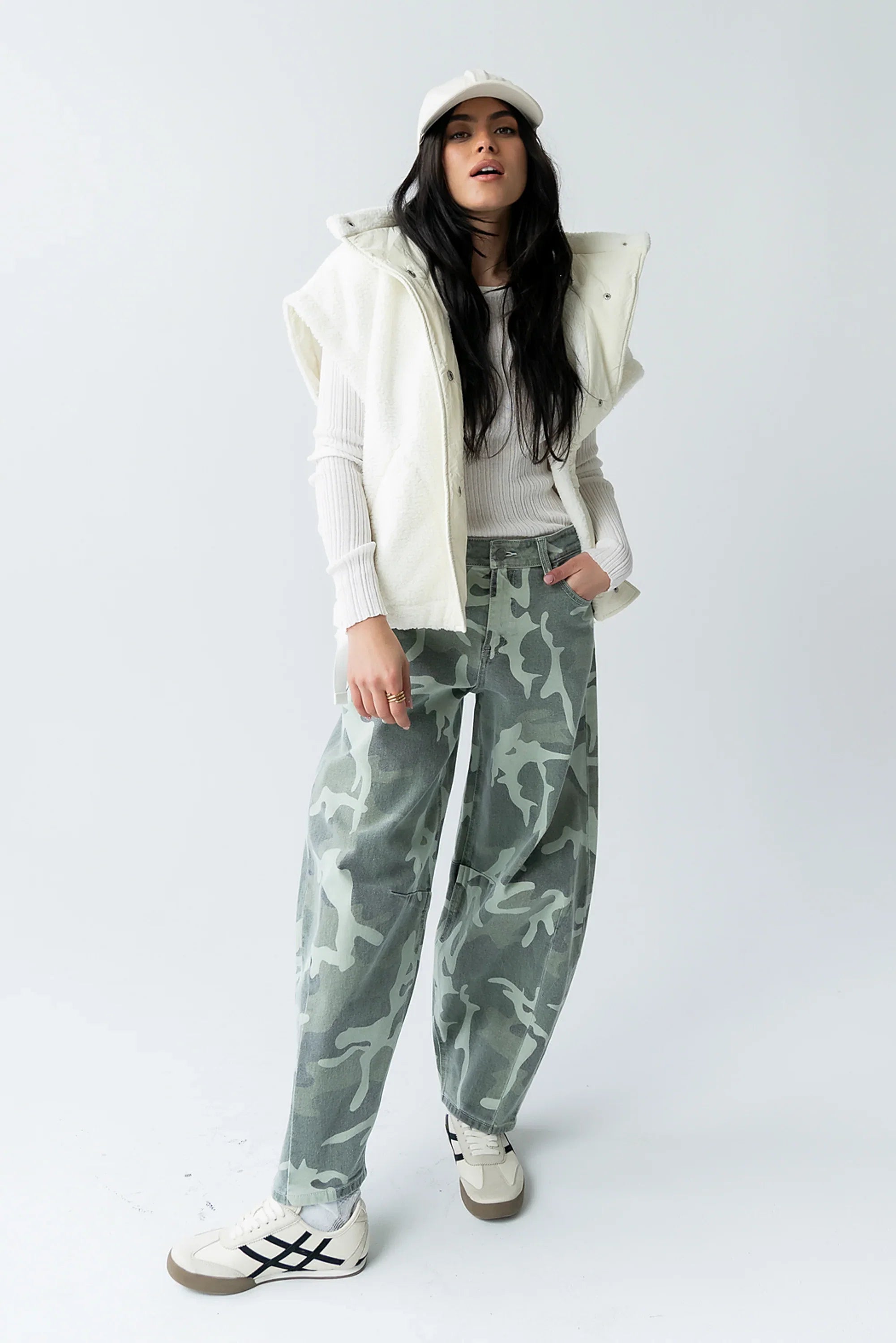 Maddison Camo Barrel Jeans FINAL SALE