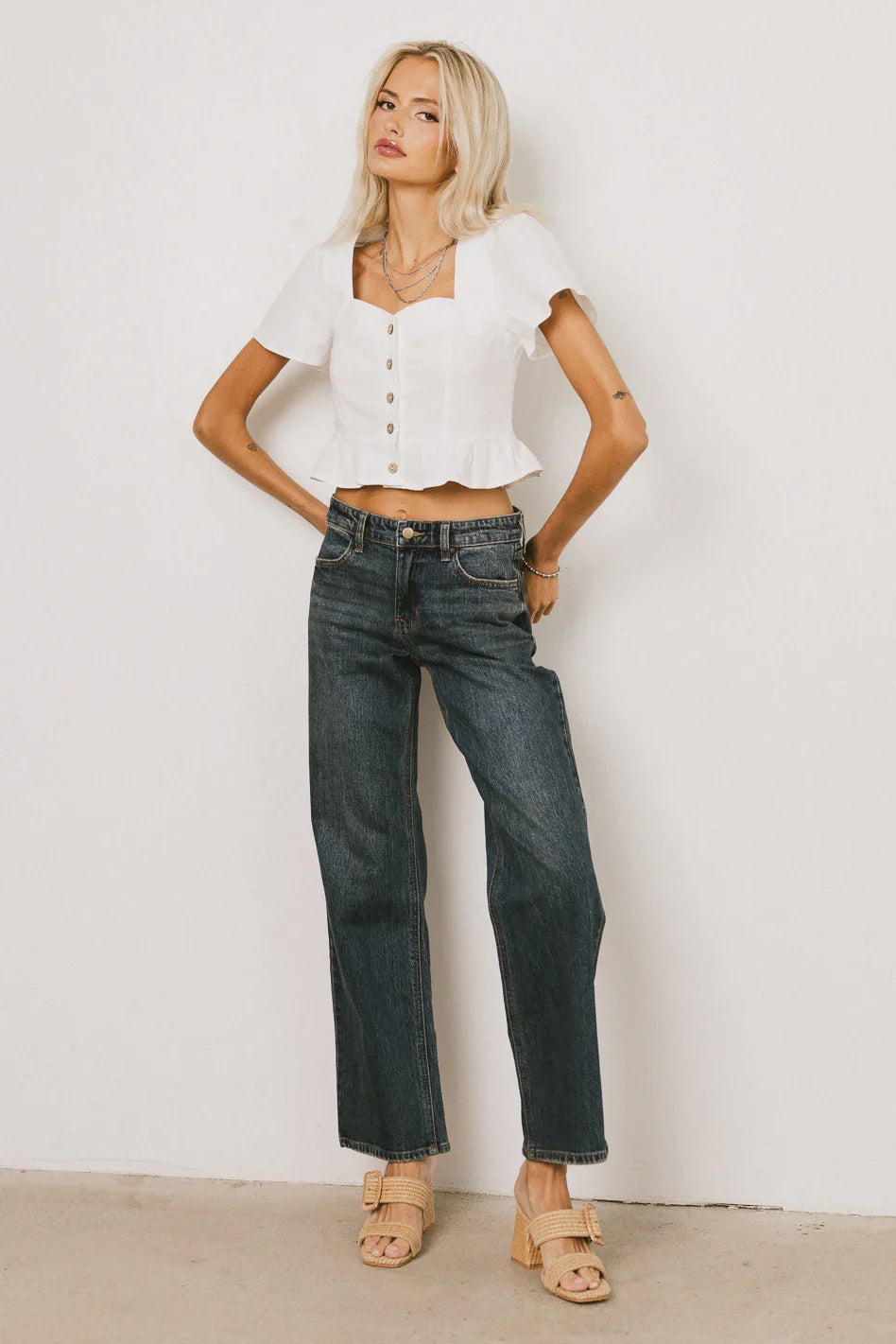 Kaia Button Front Blouse FINAL SALE
