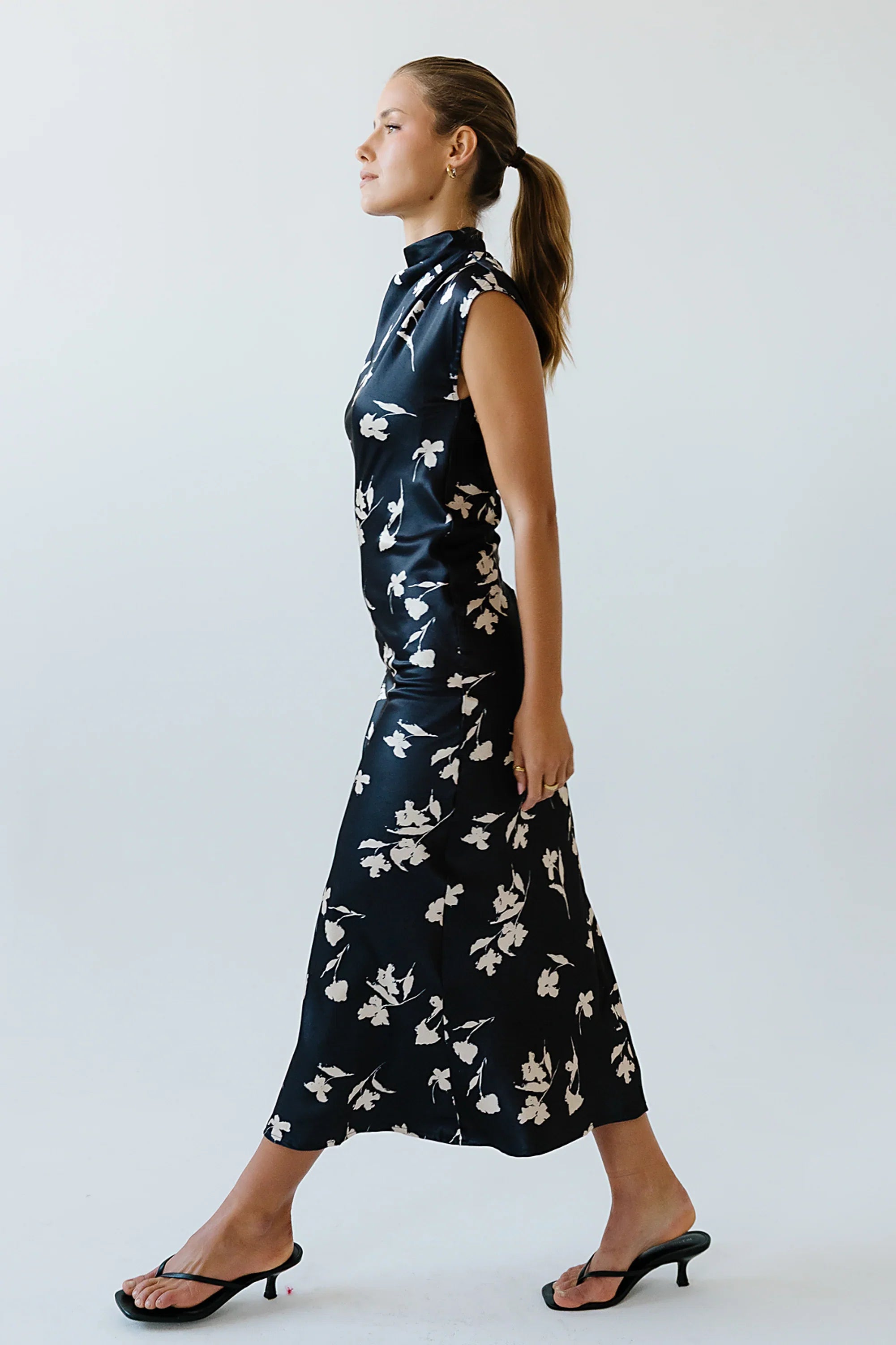 Carson Floral Maxi Dress in Black FINAL SALE