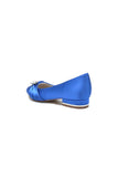 Royal Blue Flats with Rhinestone embellished
