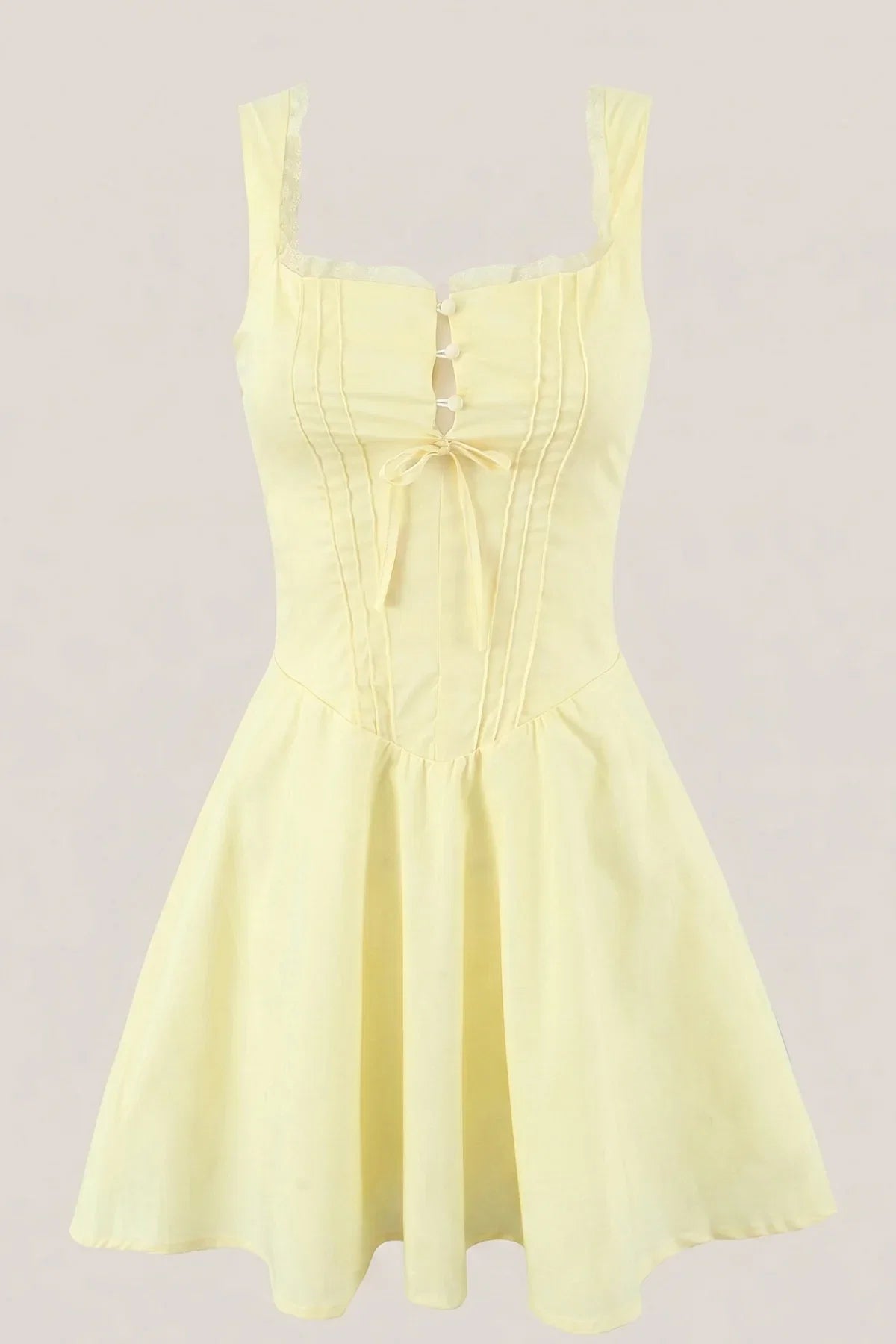 White Cotton Ruffled A Line Mini Dress