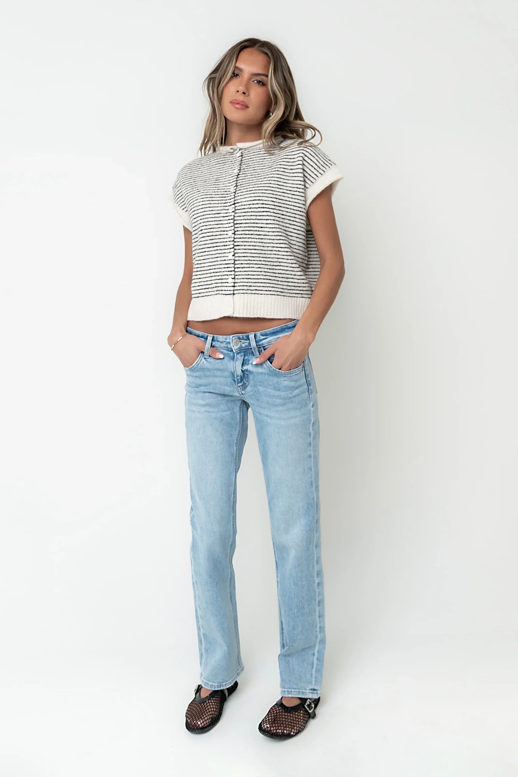 Percey Knit Cardigan in White