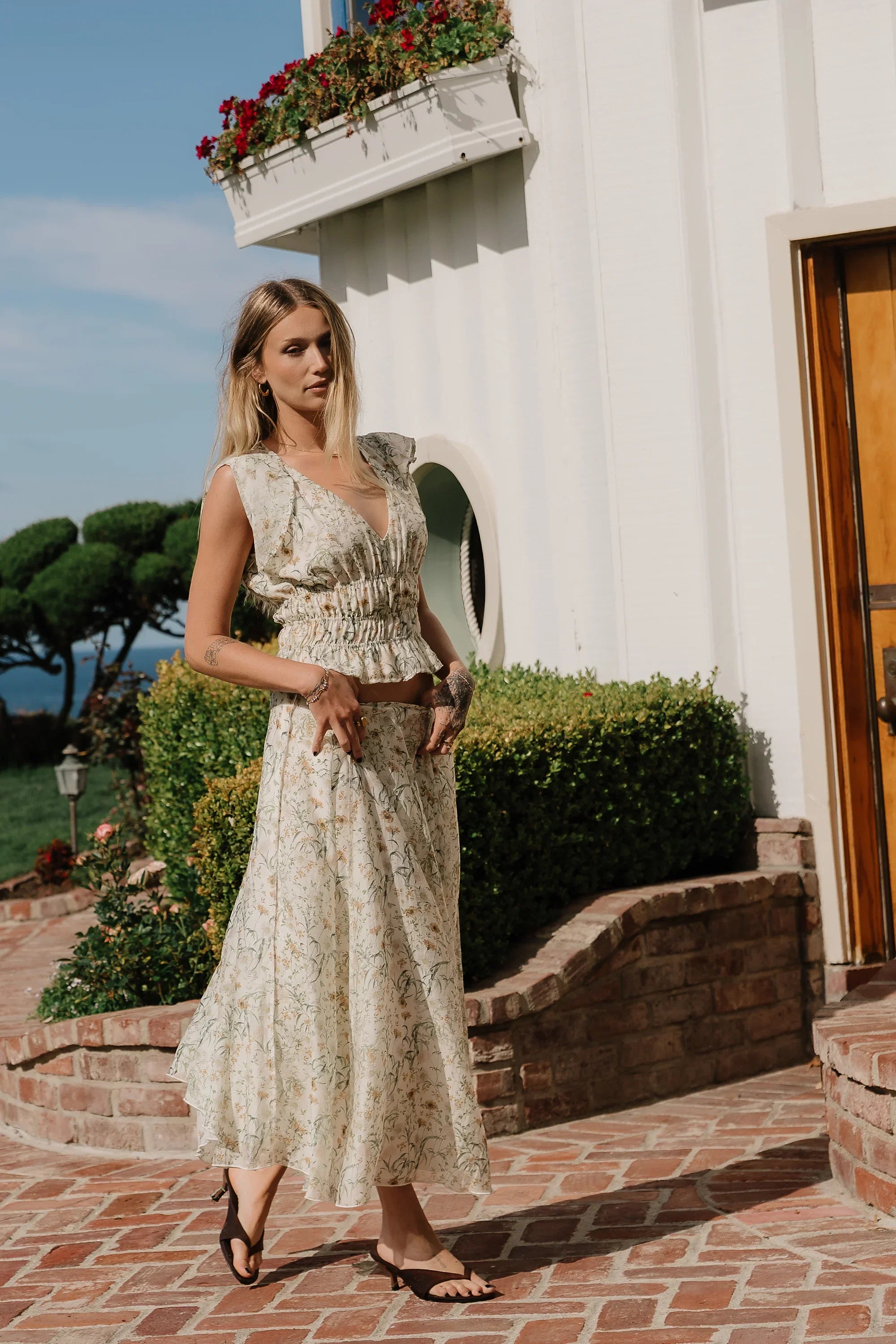 Carlie Floral Midi Skirt