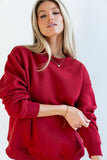 Marie Oversized Sweatshirt in Red FINAL SALE