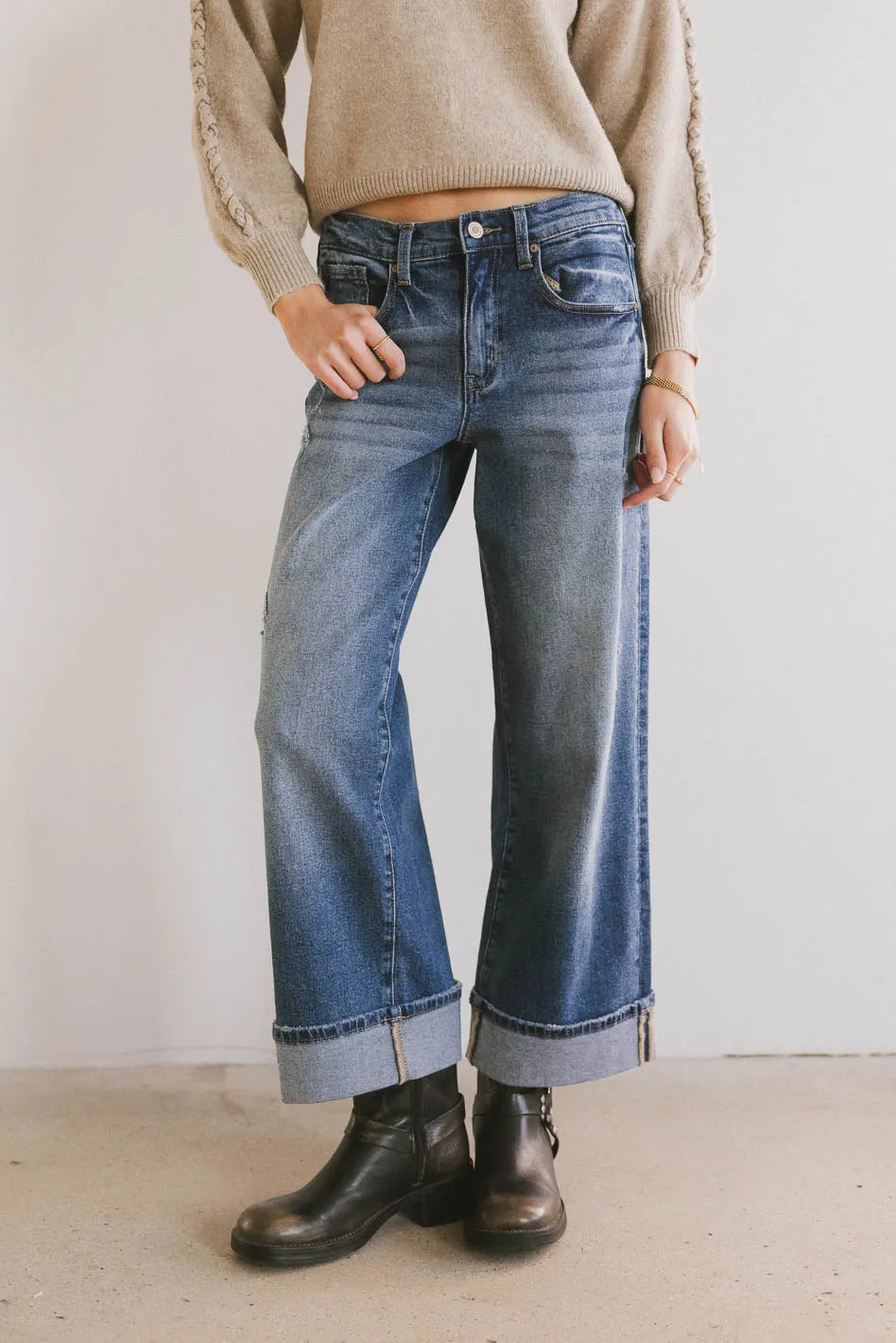 Lacie Cropped Wide Leg Jeans FINAL SALE
