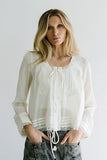 Taylor Sheer Blouse in Ivory FINAL SALE