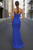 Daris Gown Cobalt Blue Cat Eye Scoop Neckline Dress