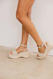 Pascha Wedge Sandal in Sand FINAL SALE