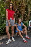 Sofia Gingham Shorts in Navy FINAL SALE