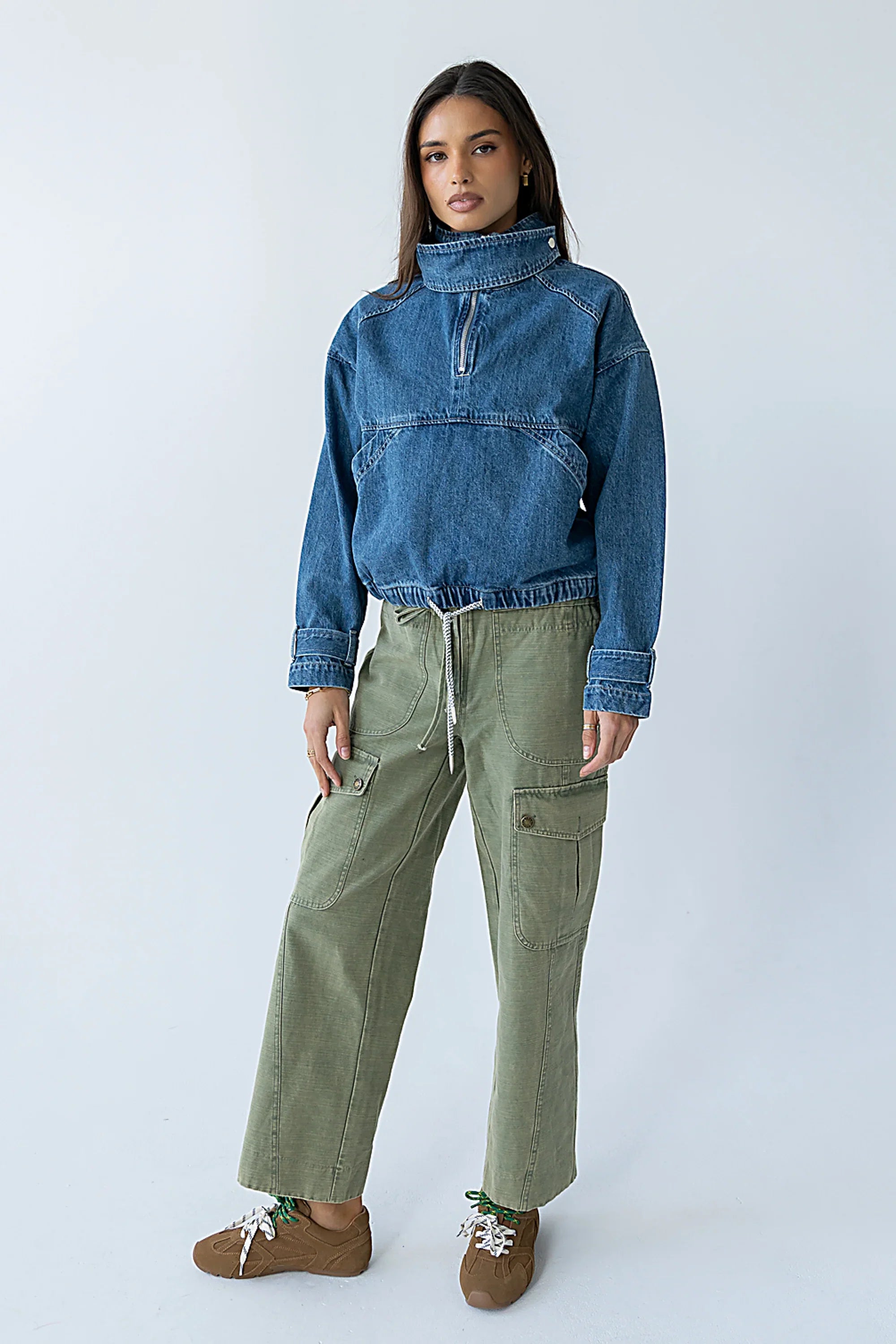 Kirsty Straight Leg Pants in Green