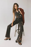 Camille Embroidered Flare Jeans FINAL SALE