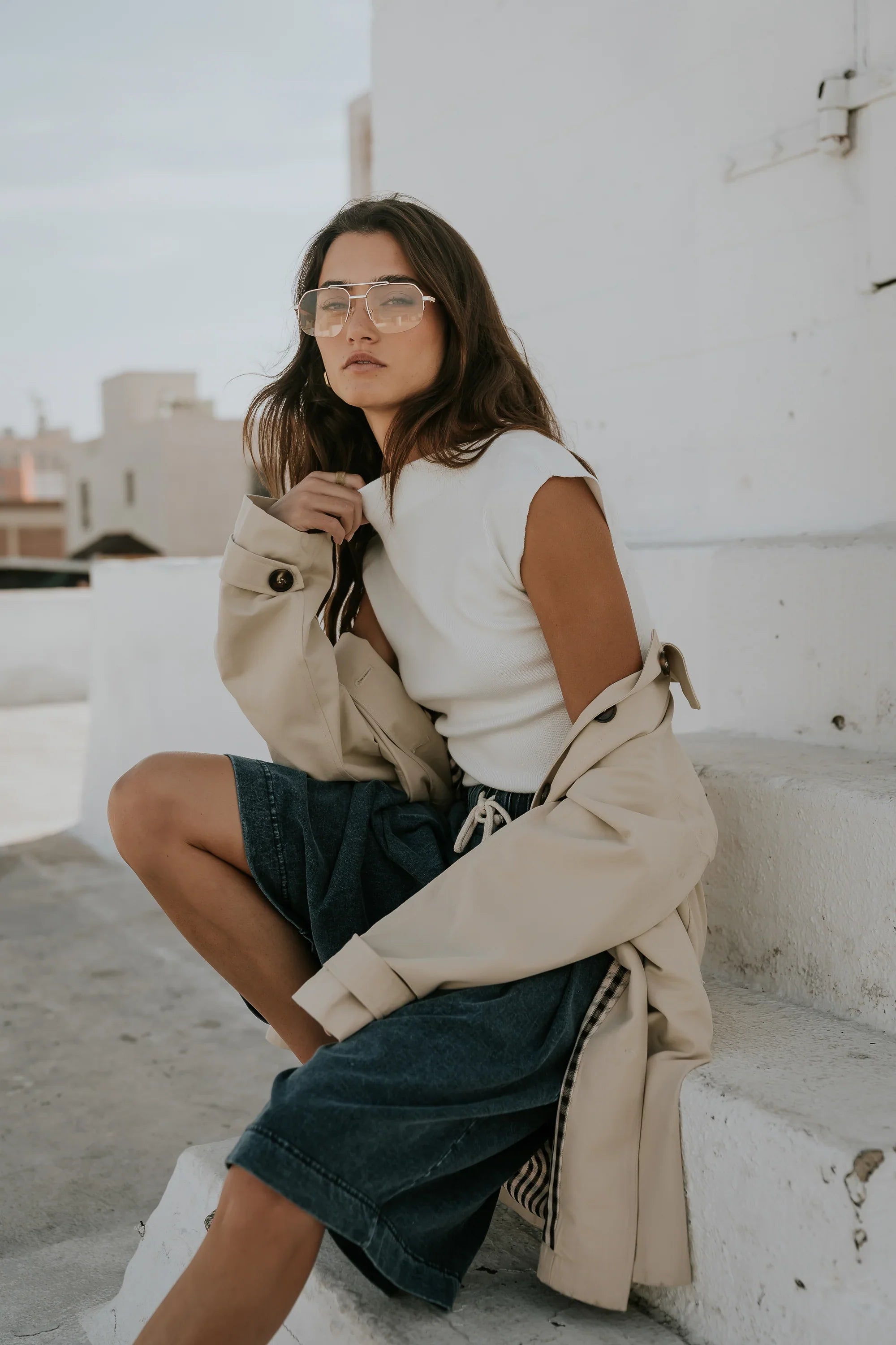 Maggie Knit Top in White