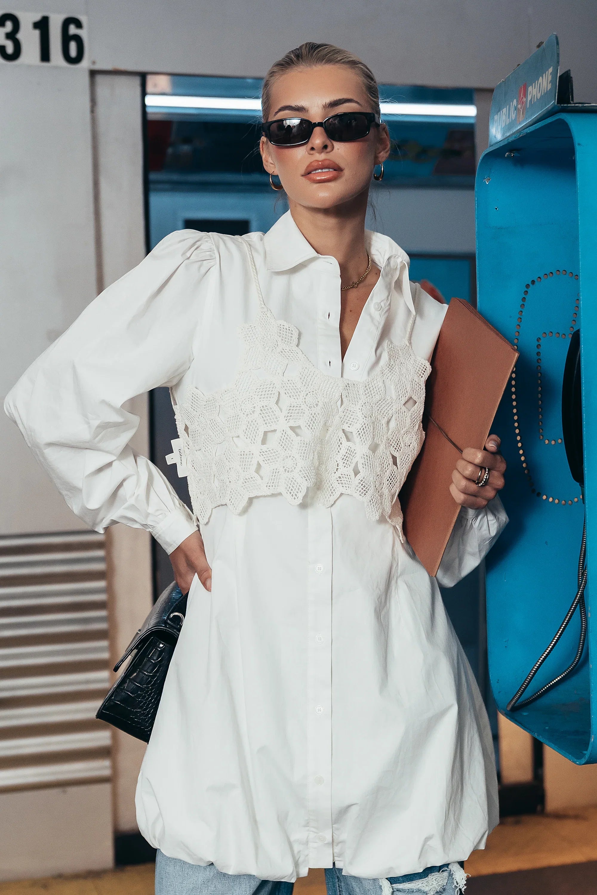 Rylan Button Up Mini Dress