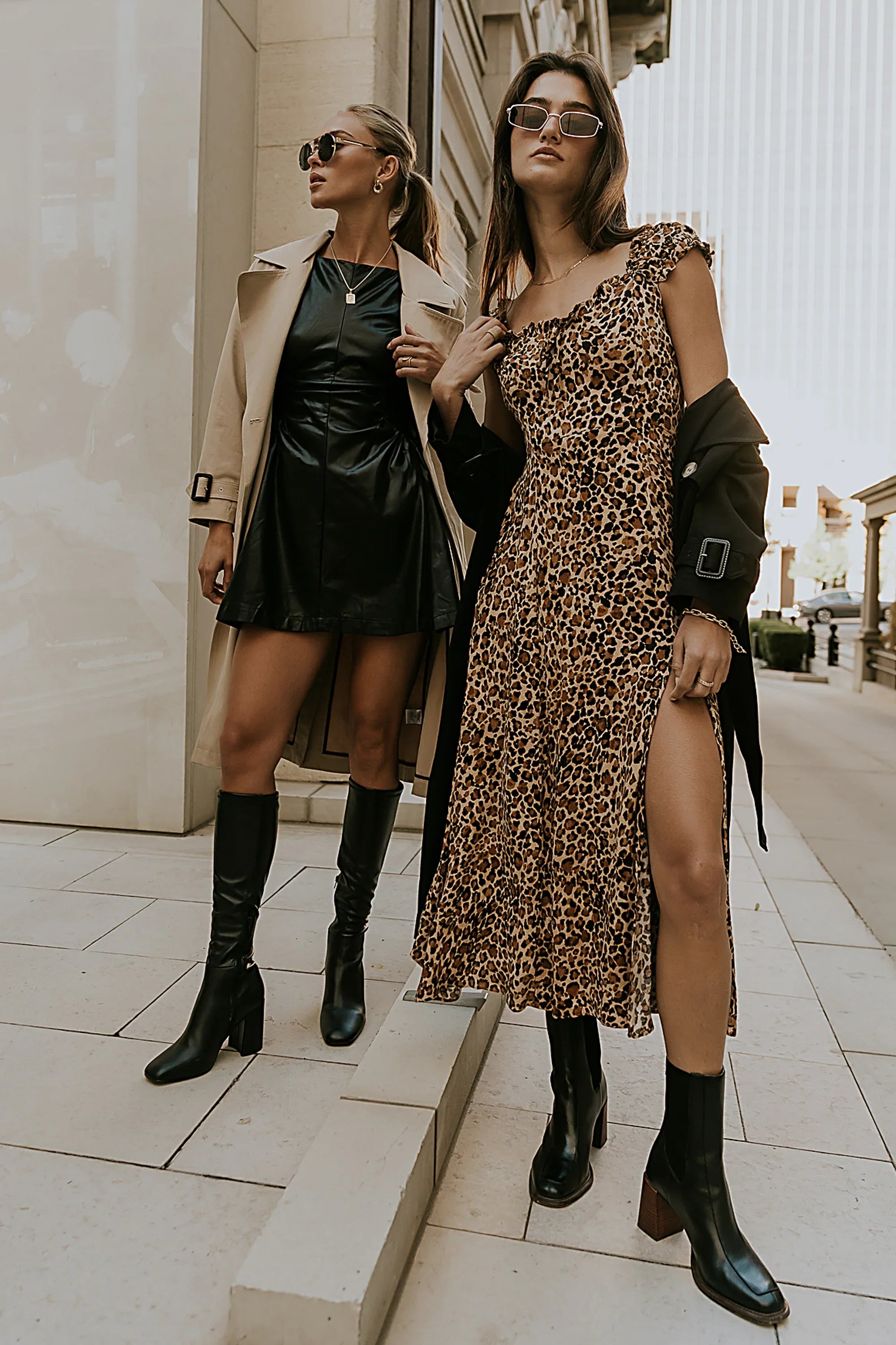 Xiomara Vegan Leather Mini Dress FINAL SALE