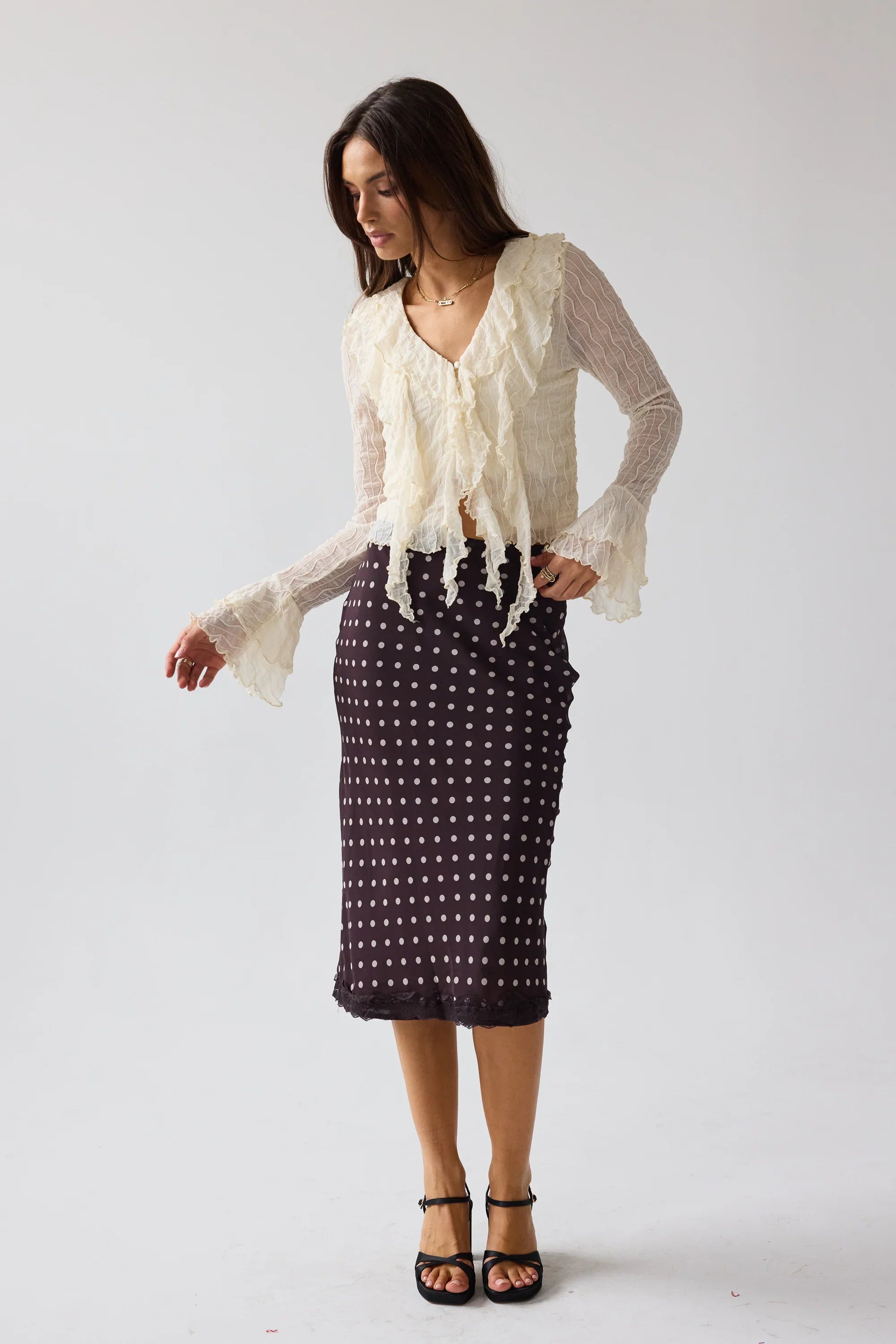 Croft Polka Dot Midi Skirt FINAL SALE