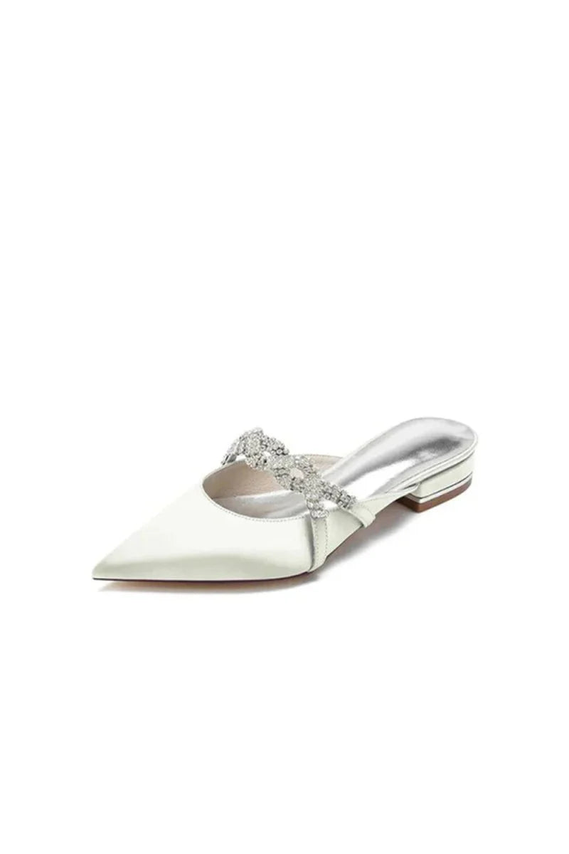 Glitter Crystal Embellished Kitten Sandals