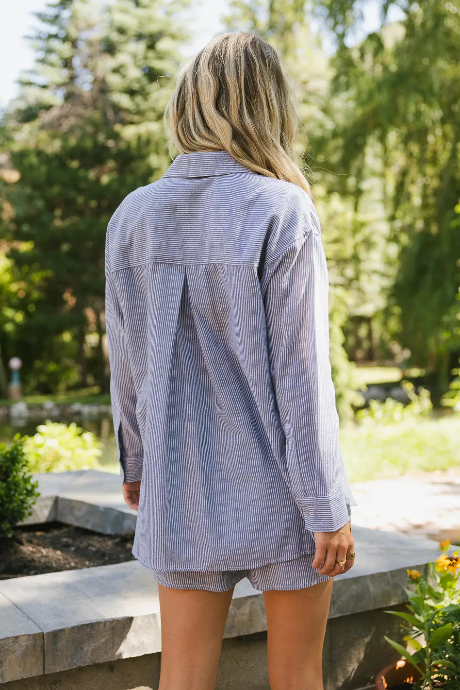 Delta Striped Button Up