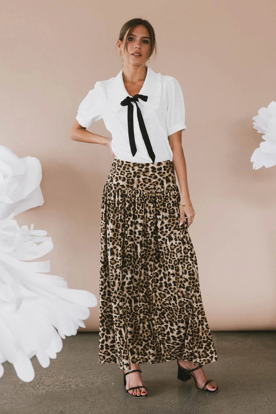 Sidra Paneled Leopard Skirt FINAL SALE