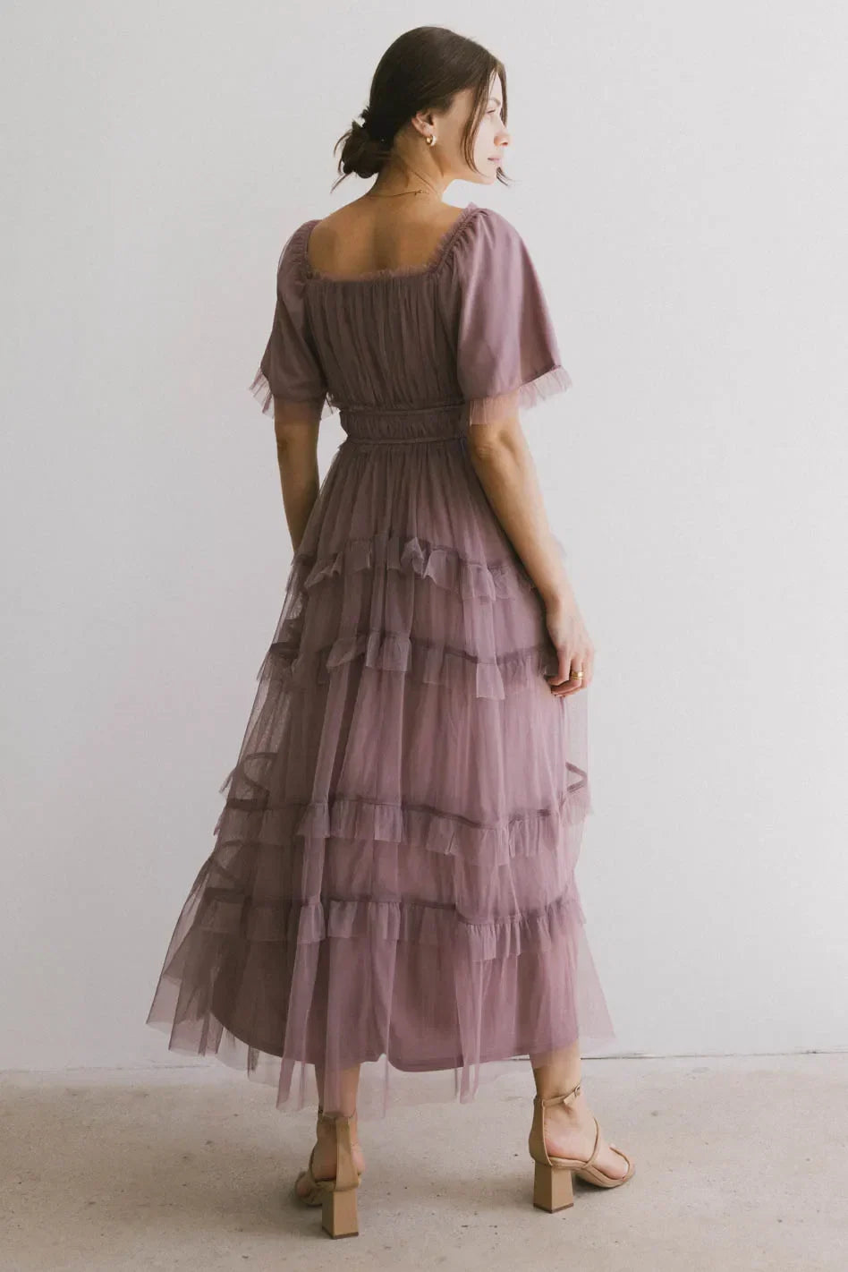 Eugena Ruffled Maxi Dress in Lavender FINAL SALE