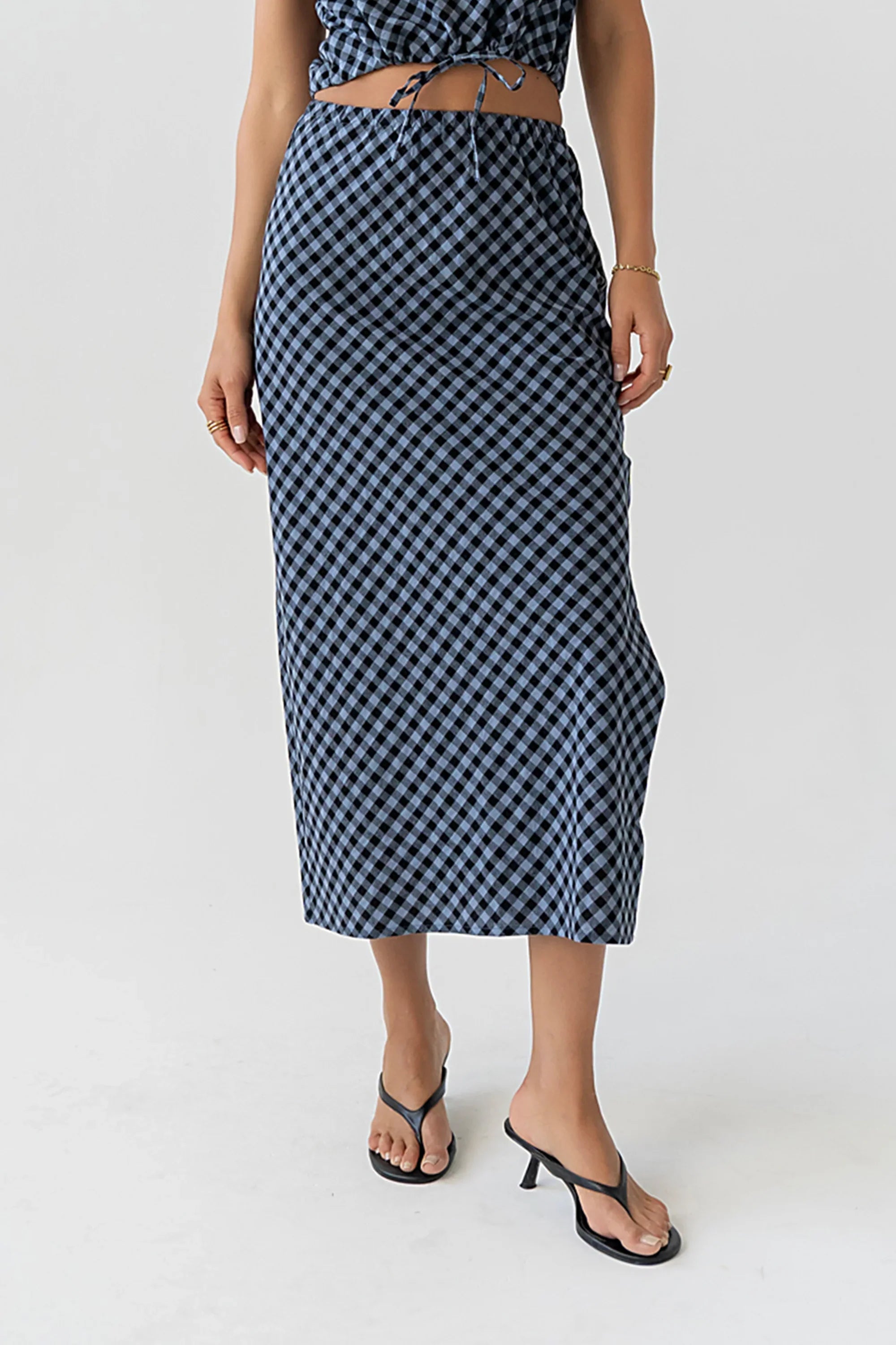 Baylor Plaid Midi Skirt