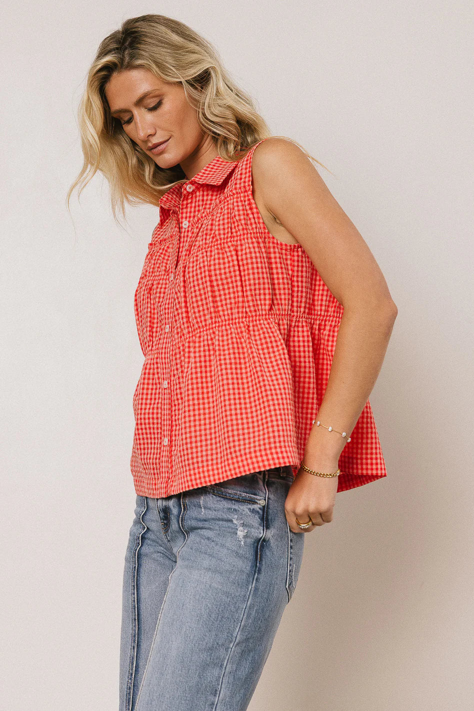Lea Gingham Blouse FINAL SALE