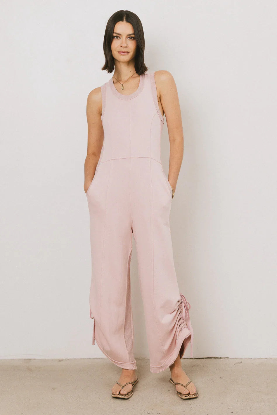 Tristan Knit Jumpsuit in Pink FINAL SALE