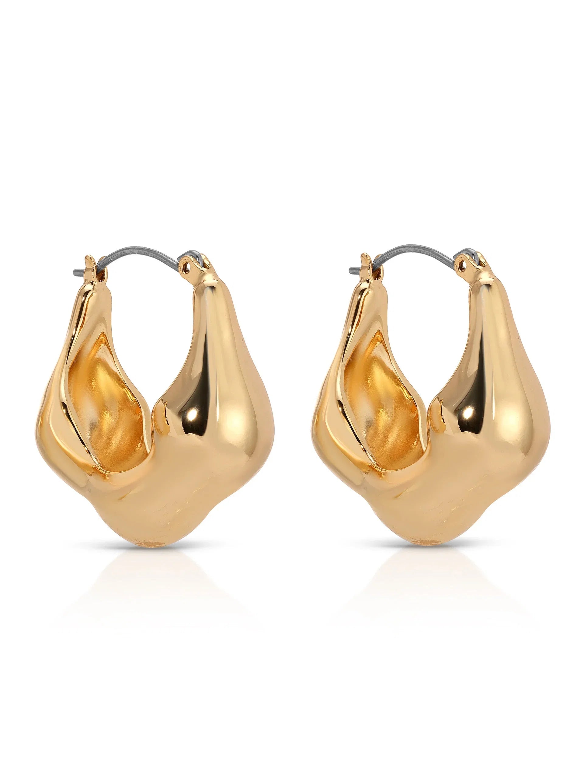 Molten Metal Hoop Earrings