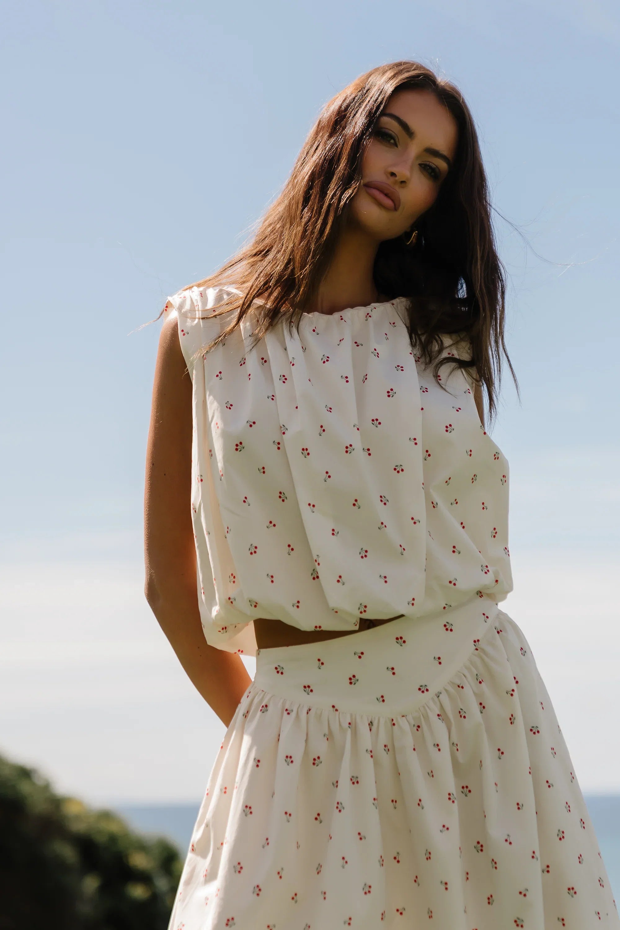 Tyla Cherry Sleeveless Blouse